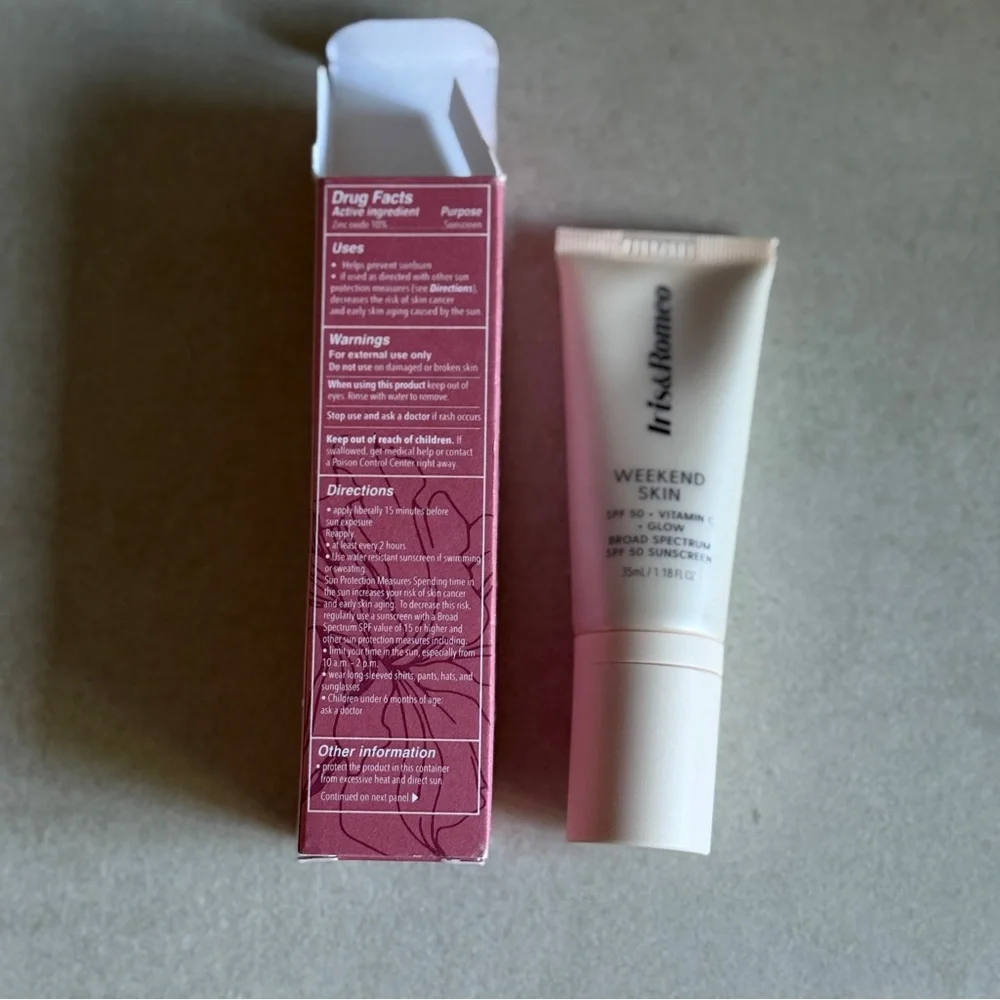 Iris & Romeo Weekend Skin SPF 50 Vitamin C Glow Sunscreen 1.18 oz
